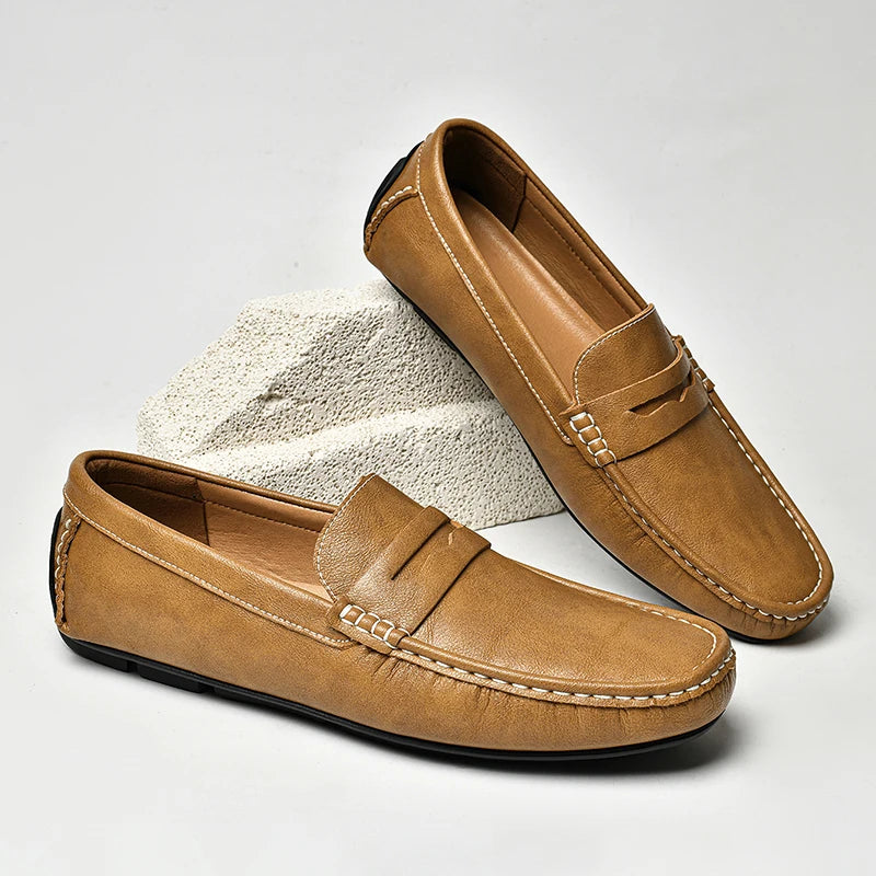 Chic Leather Boat Loafers