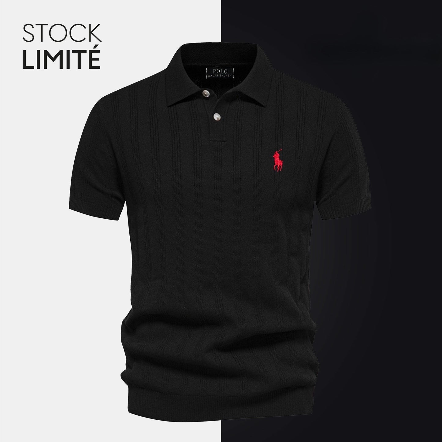 Men's Textured-Knit Premium Polo