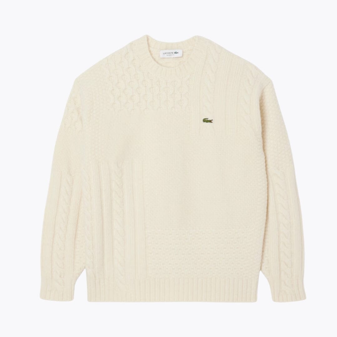 Lc Relaxed-Fit Patchwork-Effect Wool Sweater