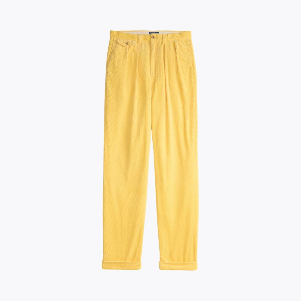 Relaxed-Fit Pleated Cotton-Corduroy Trousers