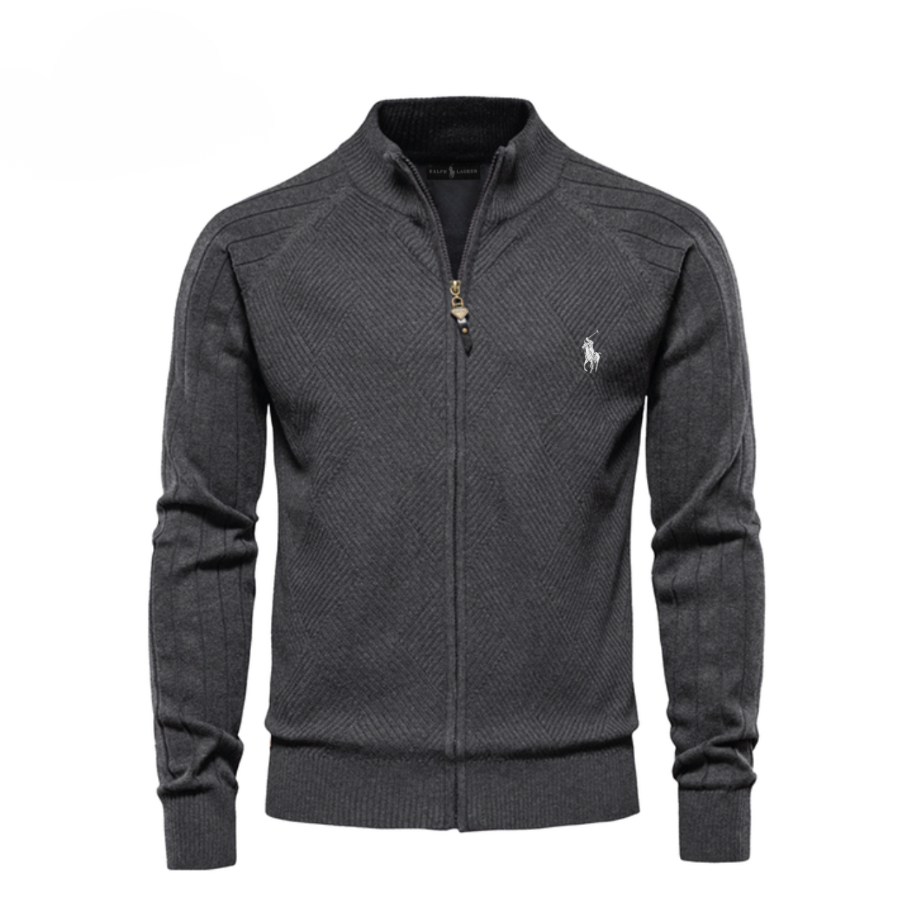 Men's Textured Zip Sweatshirt
