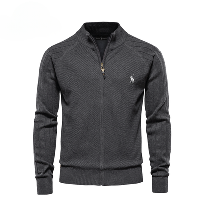 Men's Textured Zip Sweatshirt