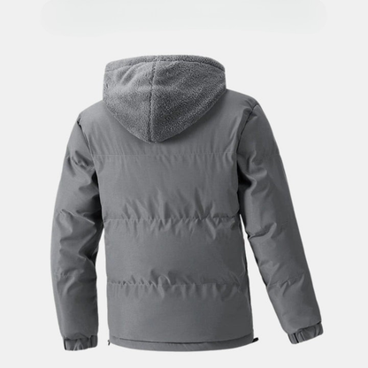 Luxe Padded Winter Jacket with Fleece Hood