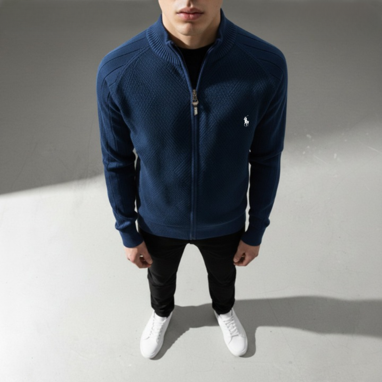 Men's Textured Zip Sweatshirt