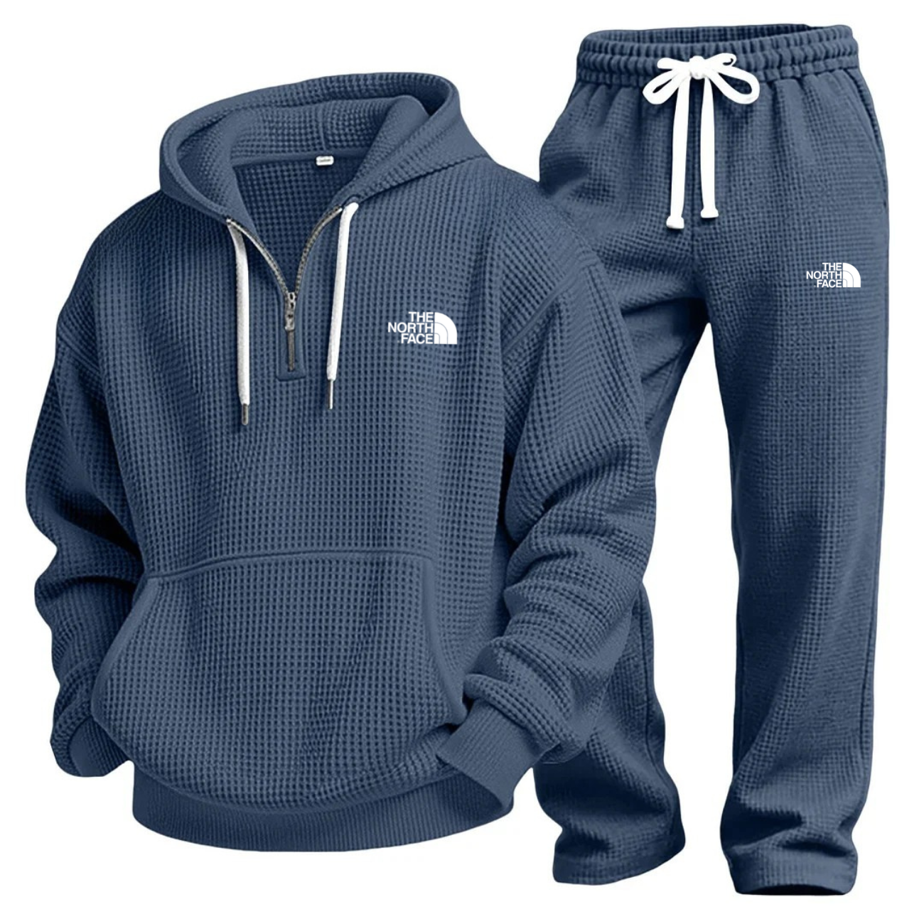 Waffle-Knit Performance Hooded Sweatshirt & Jogger Set