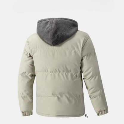 Luxe Padded Winter Jacket with Fleece Hood
