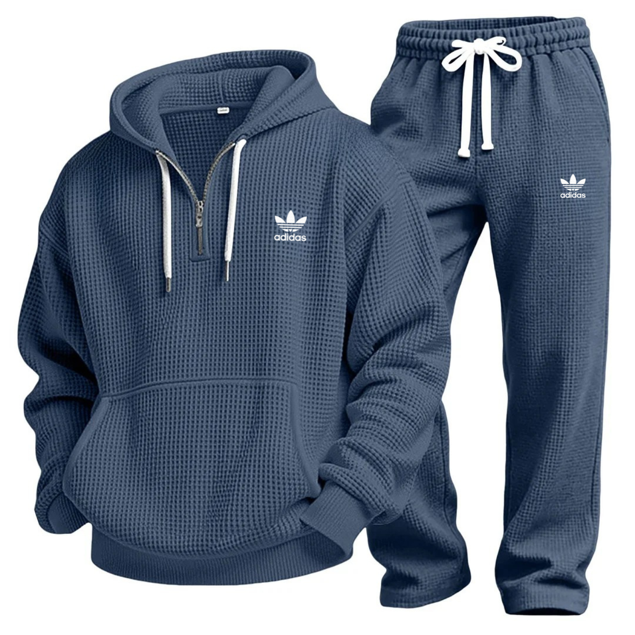Waffle-Knit Performance Hooded Sweatshirt & Jogger Set
