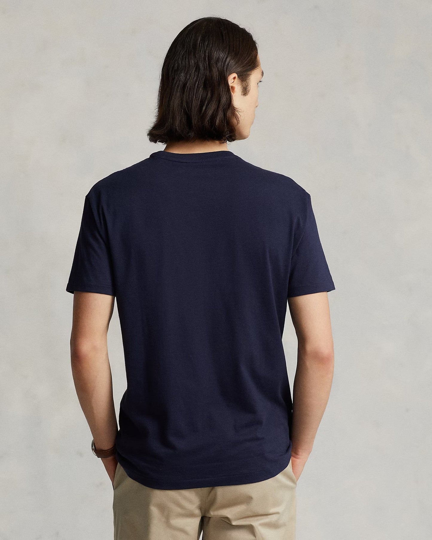 Slim Fit Jersey Crew Neck T-Shirt — Navy Blue