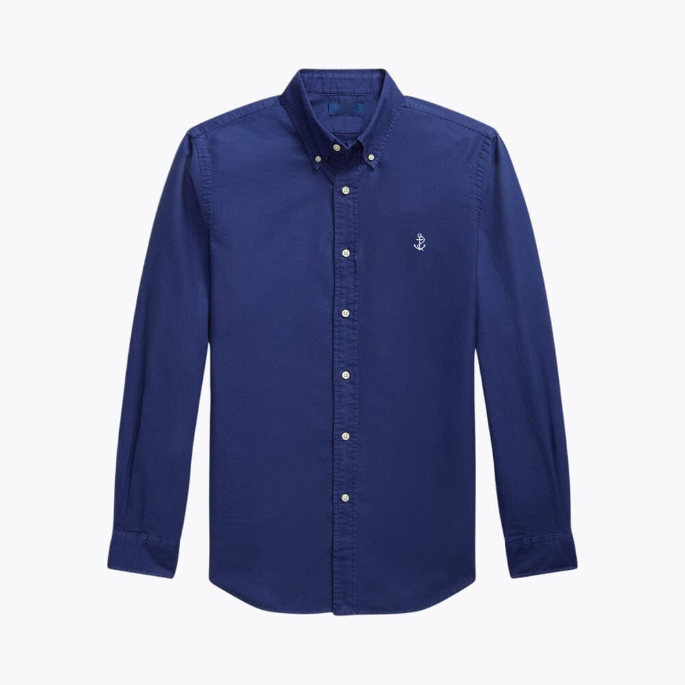 Slim-Fit Garment-Dyed Oxford Shirt