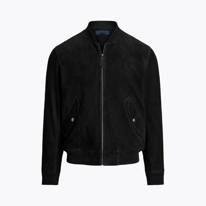 Tailored Suede Bomber Jacket
