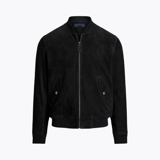 Tailored Suede Bomber Jacket