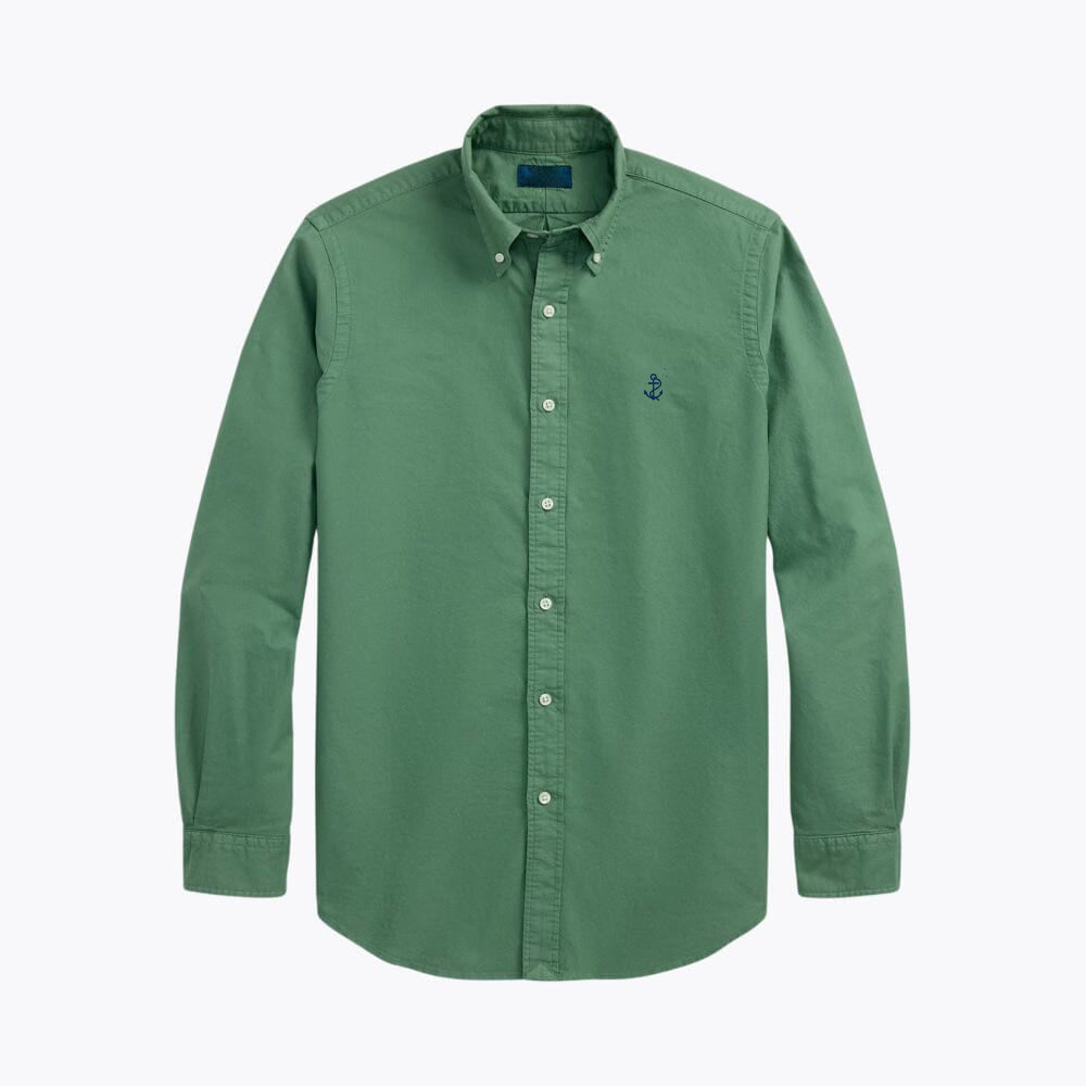 Slim-Fit Garment-Dyed Oxford Shirt