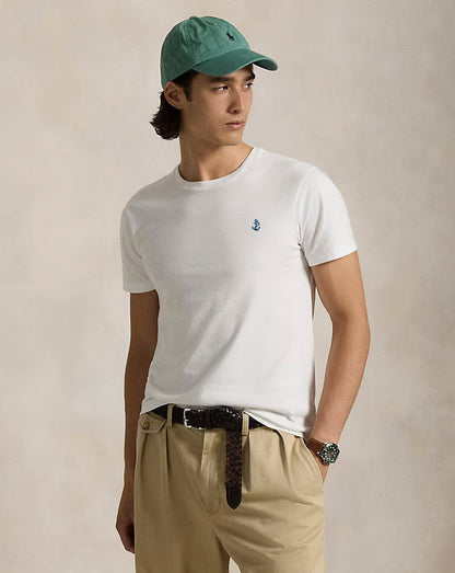 Slim Fit Jersey Crew Neck T-Shirt — White