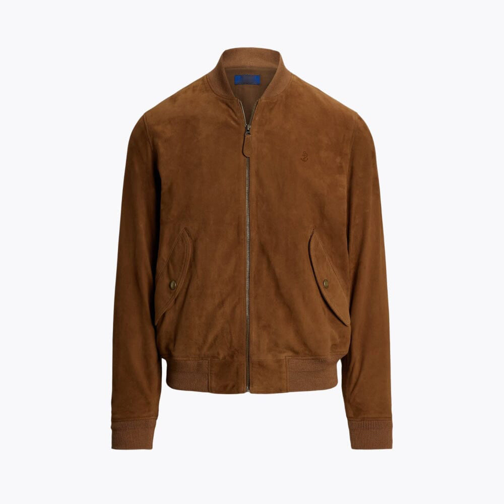Tailored Suede Bomber Jacket