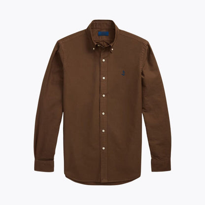 Slim-Fit Garment-Dyed Oxford Shirt