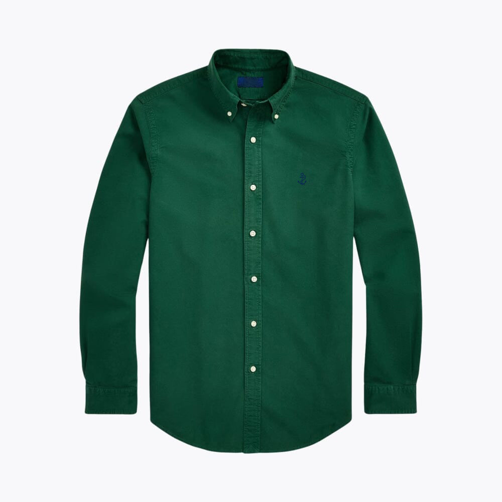 Slim-Fit Garment-Dyed Oxford Shirt