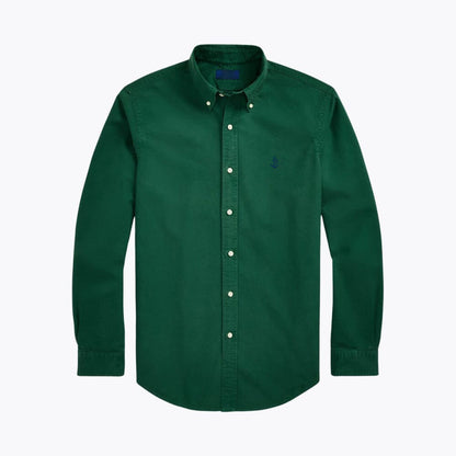 Slim-Fit Garment-Dyed Oxford Shirt