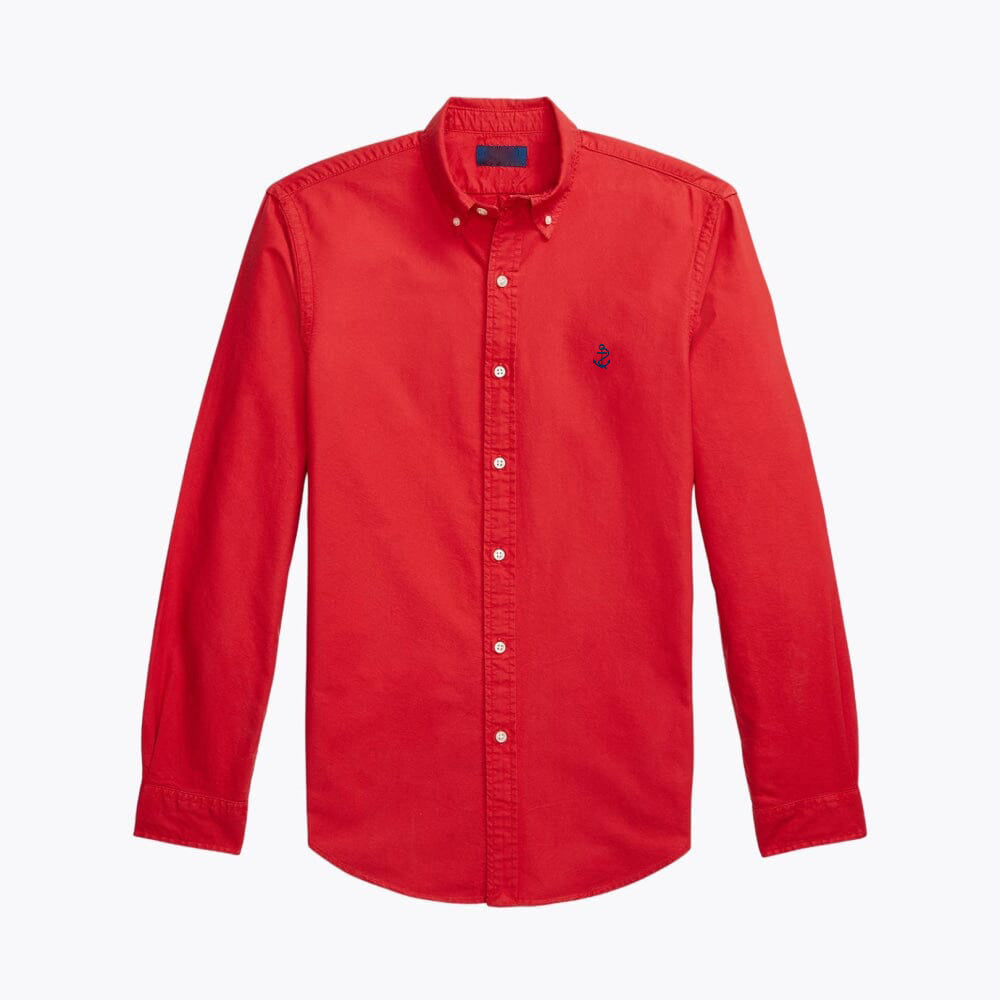 Slim-Fit Garment-Dyed Oxford Shirt