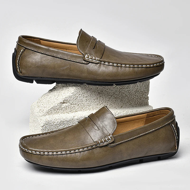 Chic Leather Boat Loafers