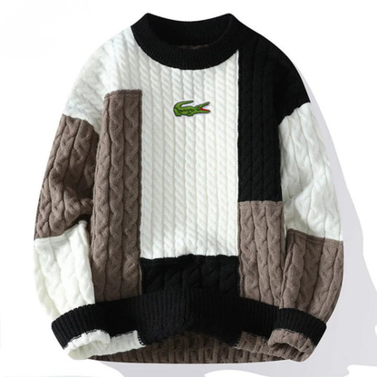 Retro Patchwork Pullover