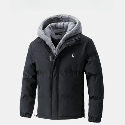 Luxe Padded Winter Jacket with Fleece Hood