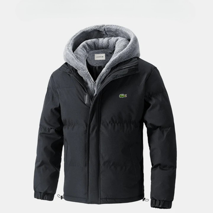 Luxe Padded Winter Jacket with Fleece Hood