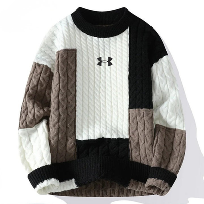 Retro Patchwork Pullover