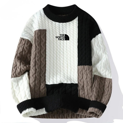 Retro Patchwork Pullover