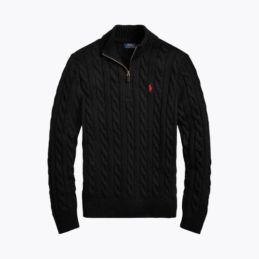 Heavyweight Quarter-Zip Knit Sweater