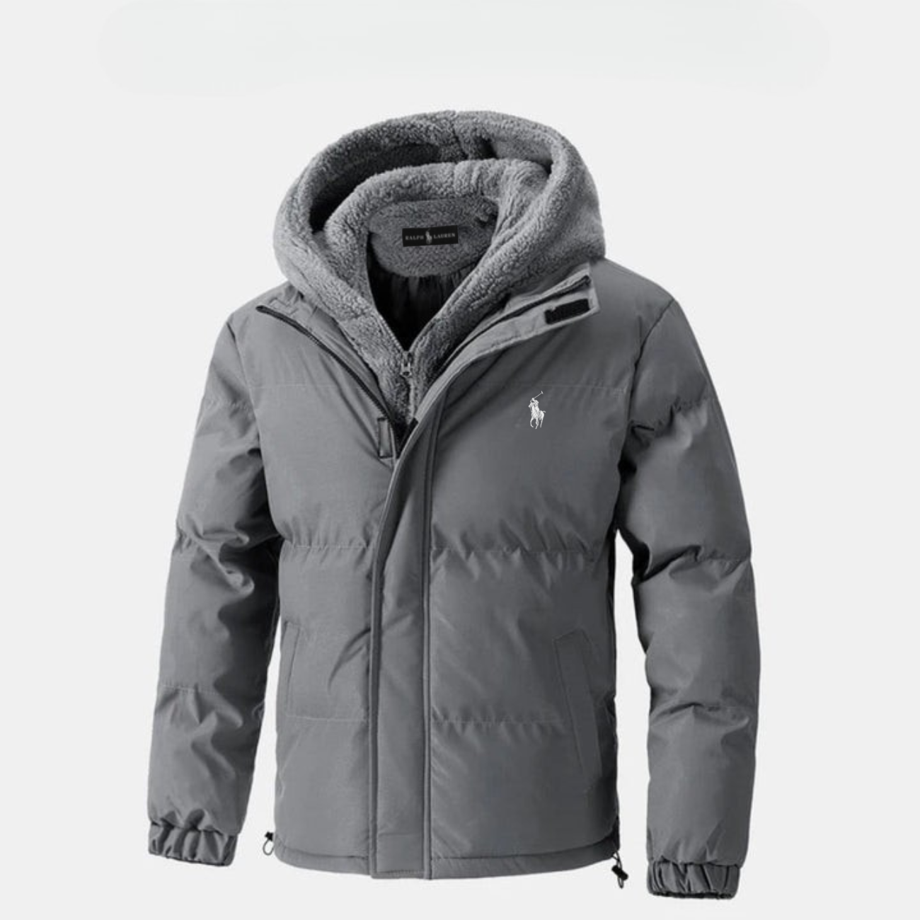 Luxe Padded Winter Jacket with Fleece Hood