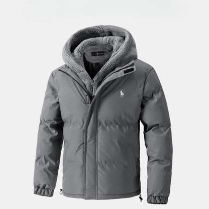 Luxe Padded Winter Jacket with Fleece Hood