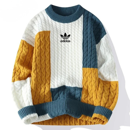 Retro Patchwork Pullover