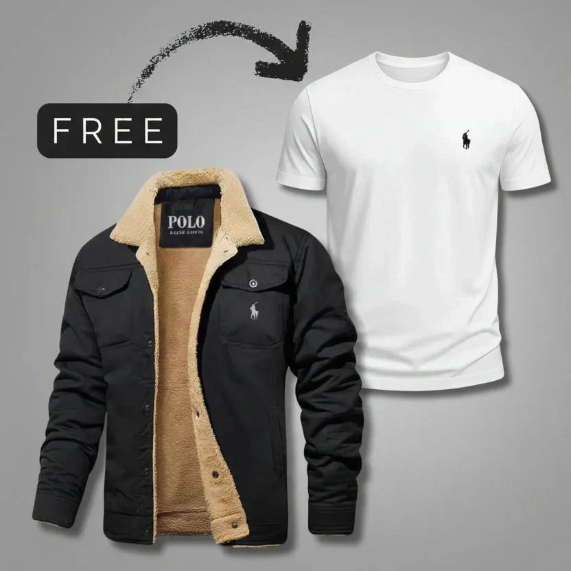 Premium Sherpa Jacket™ + Complimentary T-Shirt