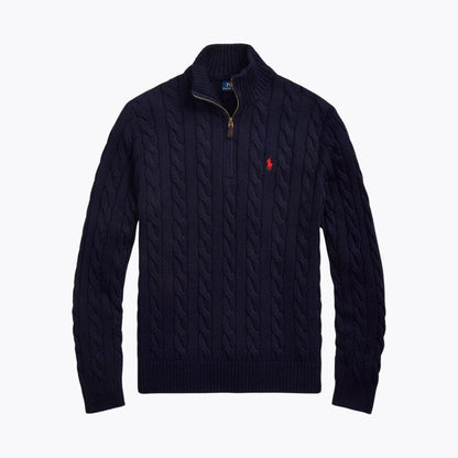 Heavyweight Quarter-Zip Knit Sweater
