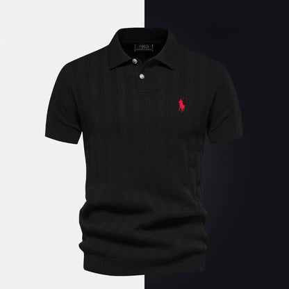 Textured-Knit Short-Sleeve Shirt