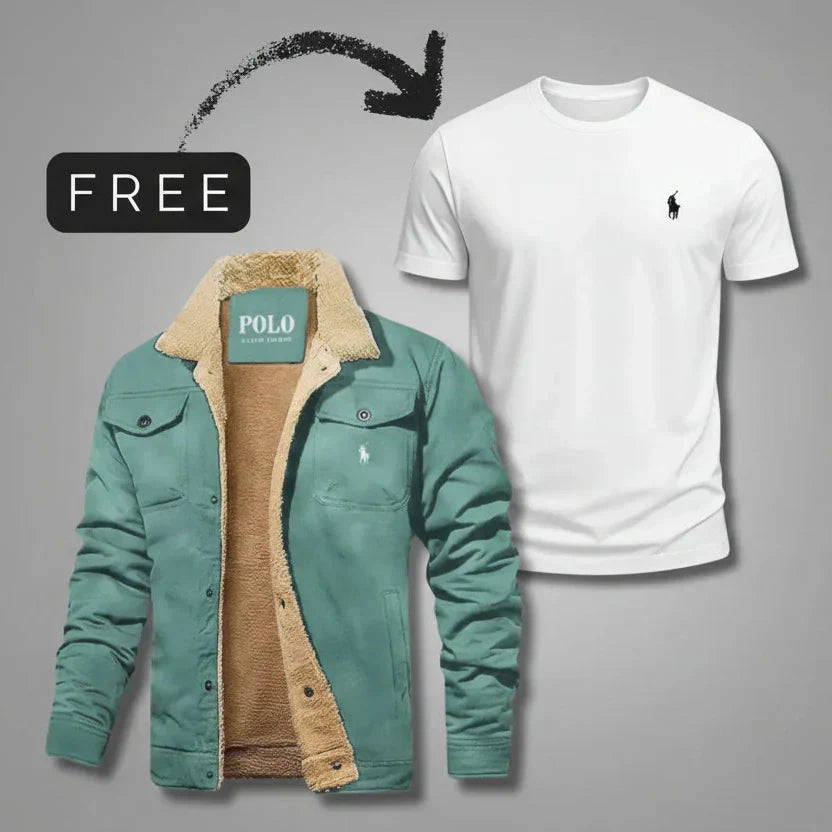 Premium Sherpa Jacket™ + Complimentary T-Shirt