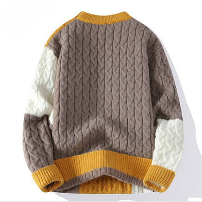 Retro Patchwork Pullover