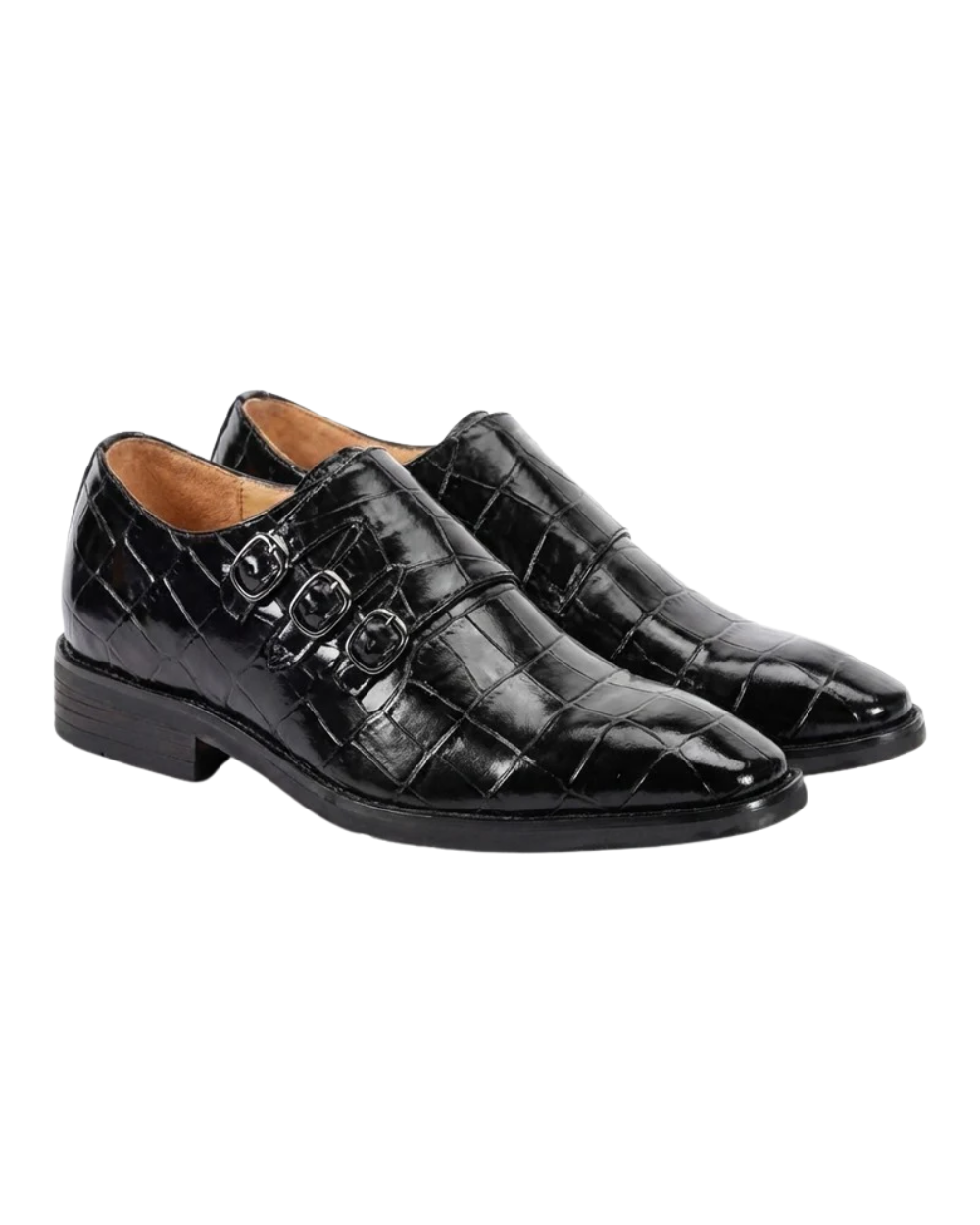 Chic Leather Buckle Shoes