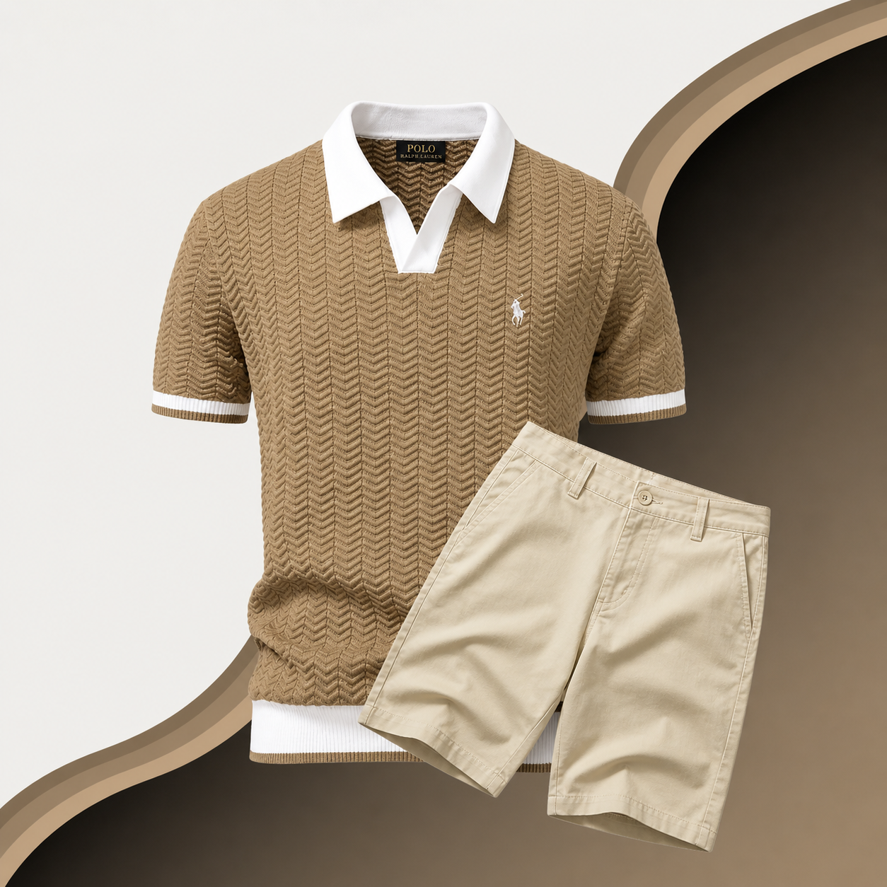 Slim-Fit Cotton Shirt and Shorts Set