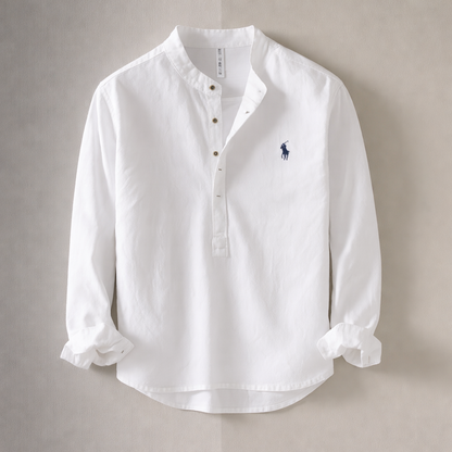 Relaxed-Fit Cotton-Linen Shirt