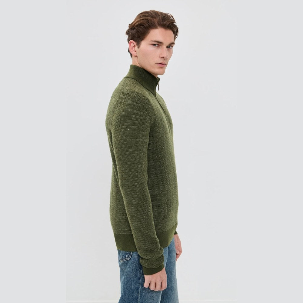 Washable Wool Quarter-Zip Pullover