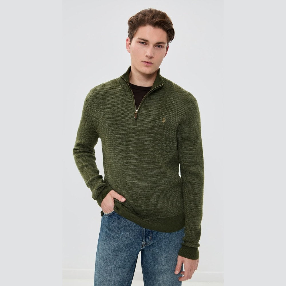 Washable Wool Quarter-Zip Pullover