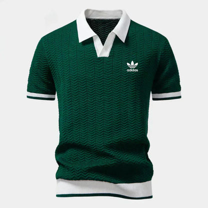 Retro Knit Polo Shirt