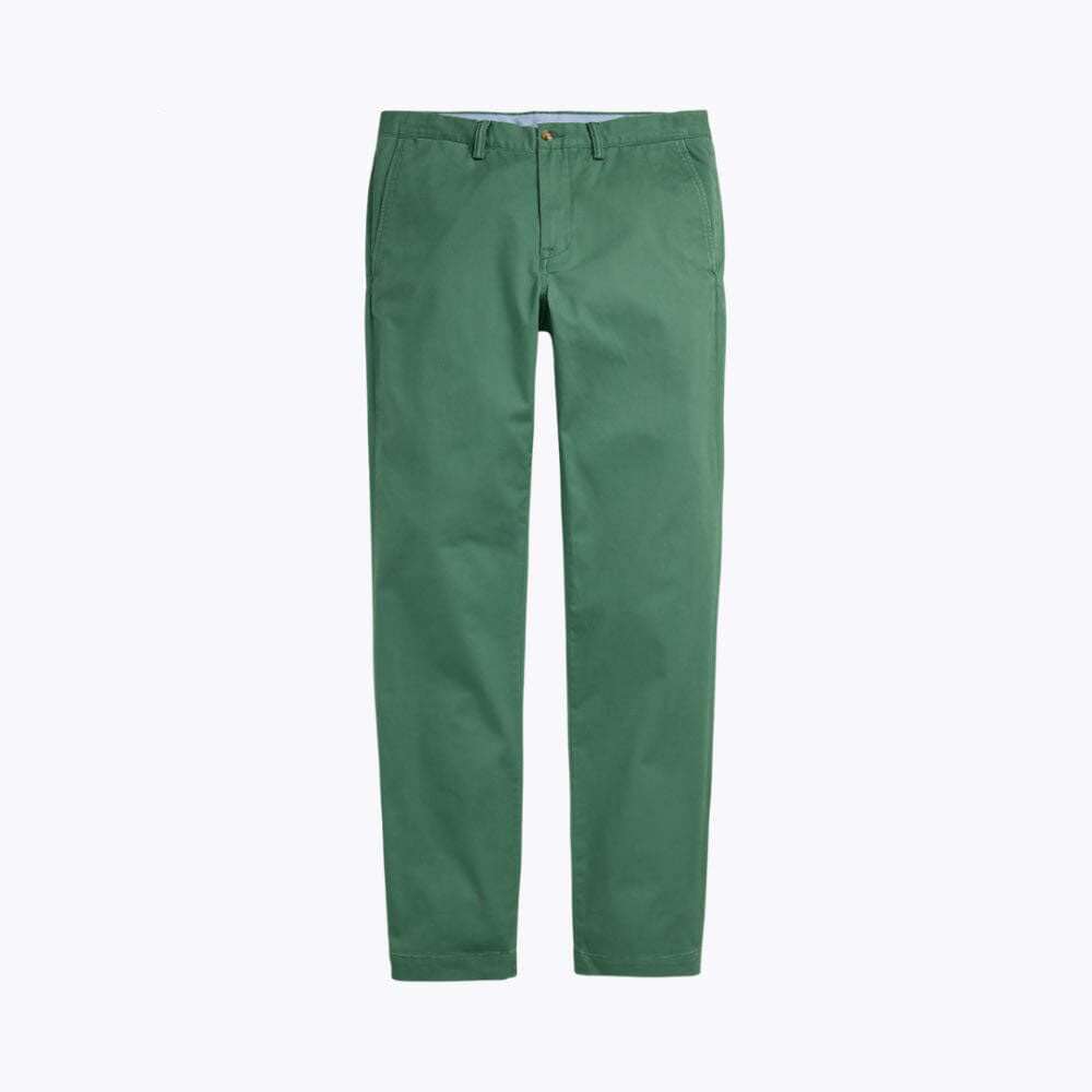 Straight-Fit Stretch Cotton Trousers