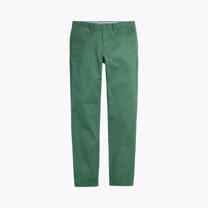 Straight-Fit Stretch Cotton Trousers
