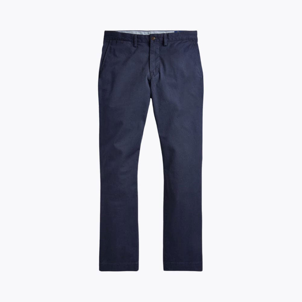Straight-Fit Stretch Cotton Trousers