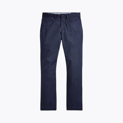 Straight-Fit Stretch Cotton Trousers