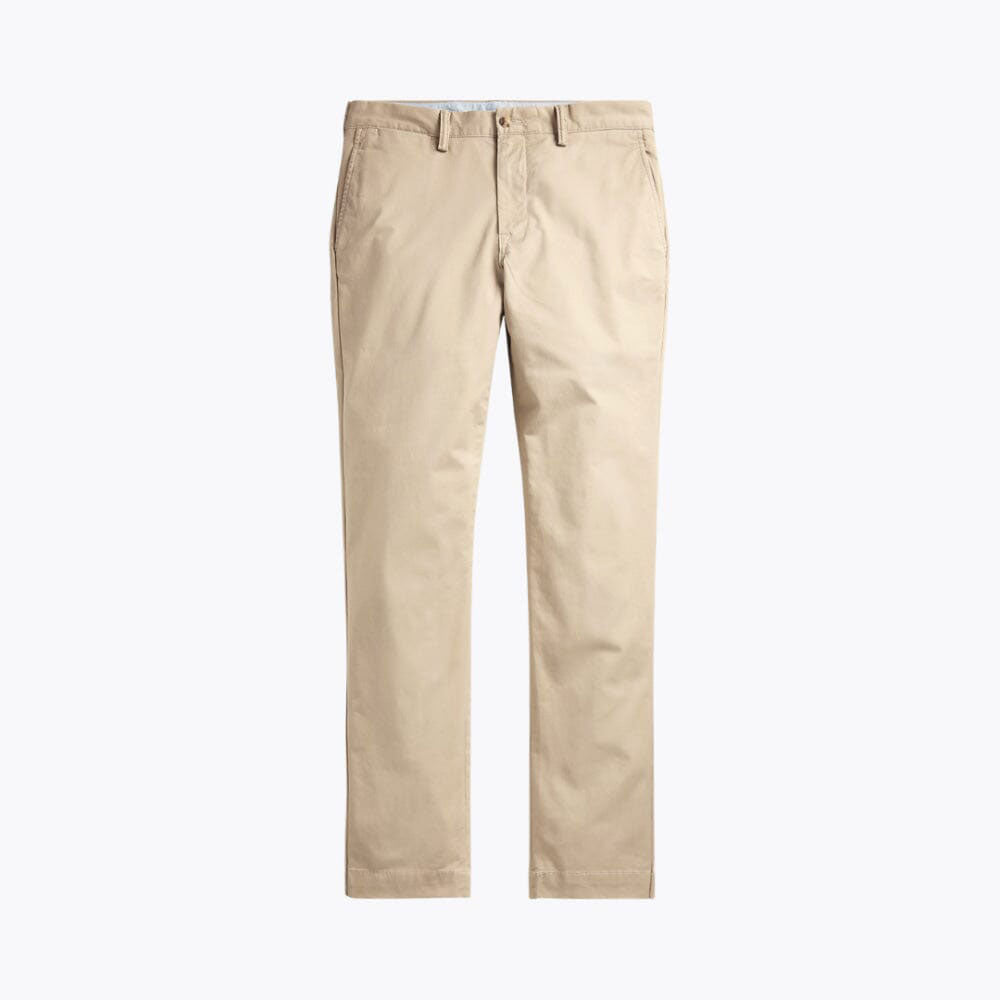 Straight-Fit Stretch Cotton Trousers