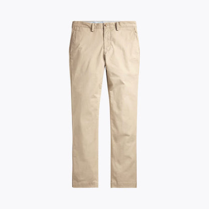 Straight-Fit Stretch Cotton Trousers