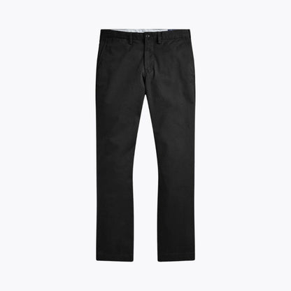 Straight-Fit Stretch Cotton Trousers